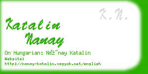 katalin nanay business card